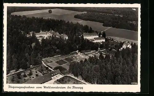 AK Planegg, Waldsanatorium vom Flugzeug aus