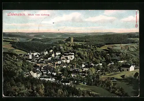 AK Lobenstein, Blick vom Geheeg auf den Ort