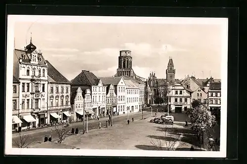 AK Cottbus, Altmarkt mit Geschäften