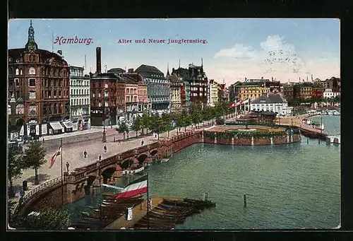 AK Hamburg-Neustadt, Alter und Neuer Jungfernstieg
