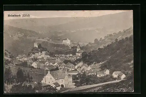 AK Heimbach /Eifel, Ortsansicht aus der Vogelschau