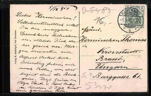 AK Bad Neuenahr, Strassenpartie mit Villen