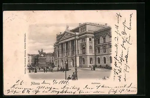 AK Hamburg-Altona, Ansicht vom Rathaus