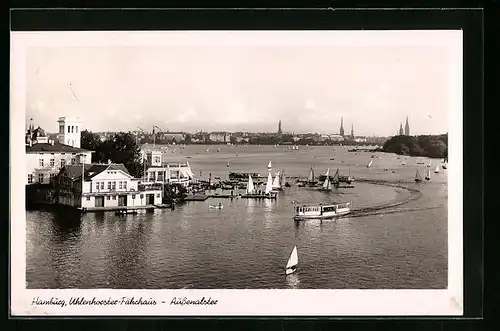 AK Hamburg, Uhlenhorster Fährhaus an der Aussenalster