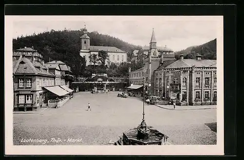 AK Leutenberg /Thür., Markt mit Kirche