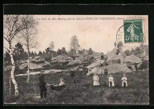 AK Fère-en-Tardenois, Les Grès du Bois Mauroy, près la gare