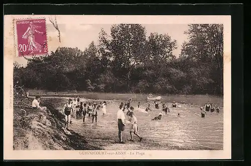 AK Guignicourt-sur-Aisne, La Plage