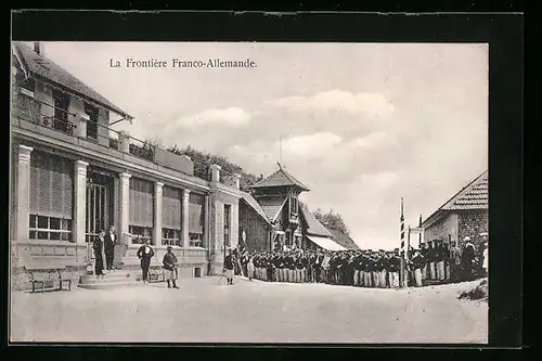 AK La Frontère Franco-Allemande