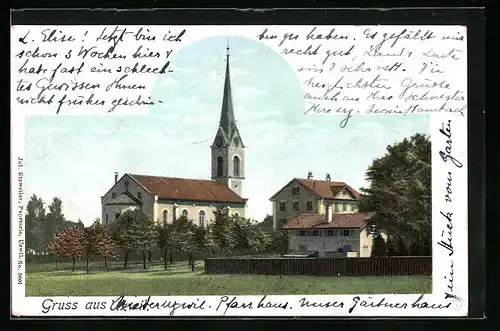 AK Uzwil, Ortspartie mit Kirche