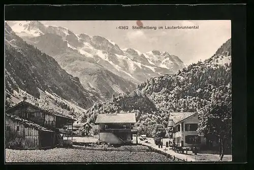 AK Stechelberg im Lauterbrunnental, Ortspartie