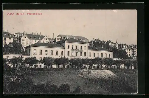 AK Zürich, Blick auf die Frauenklinik