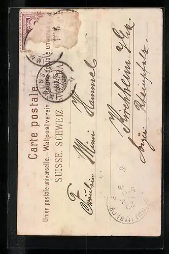 Lithographie Küssnacht, Chapelle de Guillaume Tell