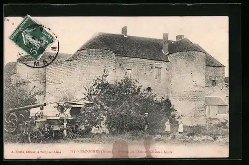 AK Bazoches, Ruines de l`Ancien Château féodal