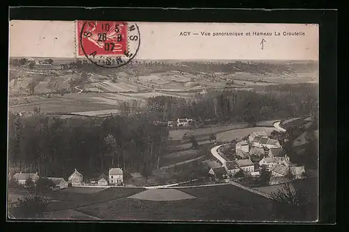 AK Acy, Vue panoramique et Hameau La Croutelle