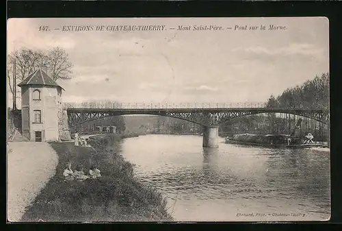 AK Mont-Saint-Père, Pont sur la Marne