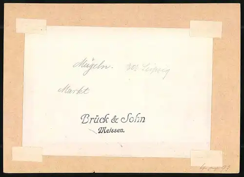 Fotografie Brück & Sohn Meissen, Ansicht Mügeln Bez. Leipzig, Marktplatz mit Hotel & Restaurant Thüringer