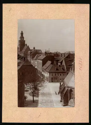Fotografie Brück & Sohn Meissen, Ansicht Döbeln i. Sa., Strassenpartie mit Blick zum Obermarkt