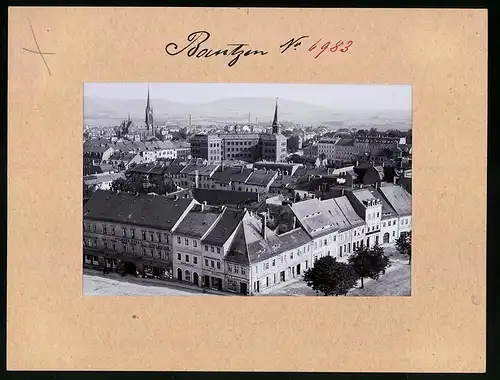 Fotografie Brück & Sohn Meissen, Ansicht Bautzen, Blick auf die Stadt vom Reichenturm, Restaurant Goldener Stern