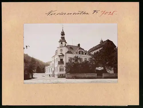 Fotografie Brück & Sohn Meissen, Ansicht Niederwartha, Blick auf den Gasthof Niederwartha