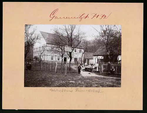 Fotografie Brück & Sohn Meissen, Ansicht Gauernitz, Blick auf das Gasthaus Schlechtens Weinschank