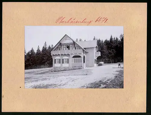 Fotografie Brück & Sohn Meissen, Ansicht Oberbärenburg, Blick auf die Villa Waldhaus