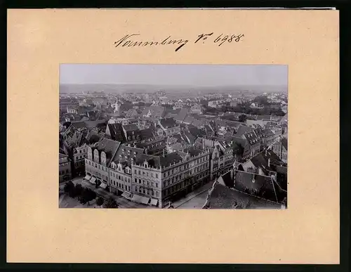 Fotografie Brück & Sohn Meissen, Ansicht Naumburg a. Saale, Totalansicht der Stadt mit Cafe Central