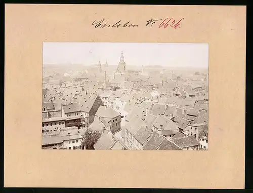 Fotografie Brück & Sohn Meissen, Ansicht Eisleben, Blick auf die Stadt vom vom Petry-Kirchturm