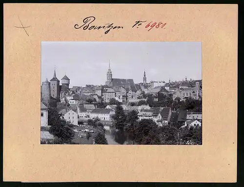 Fotografie Brück & Sohn Meissen, Ansicht Bautzen, Stadtpanorama von Süd Ost gesehen