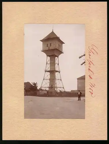 Fotografie Brück & Sohn Meissen, Ansicht Groitzsch, Strasse am Wasserturm