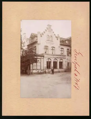 Fotografie Brück & Sohn Meissen, Ansicht Groitzsch, am Gasthaus zur Wiprechtsburg