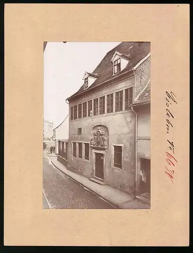 Fotografie Brück & Sohn Meissen, Ansicht Eisleben, Lutherstrasse 15 mit Luthers Geburtshaus
