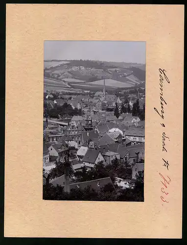 Fotografie Brück & Sohn Meissen, Ansicht Camburg, Ortspanorama mit Blick auf die beiden Kirchen