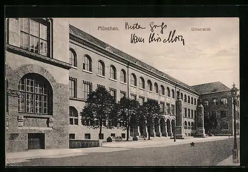 AK München, Ansicht der Universität