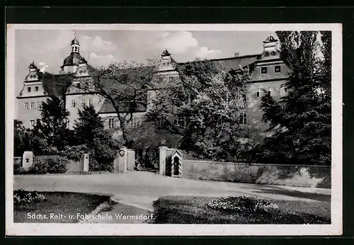 AK Wermsdorf, Ansicht der sächs. Reit- und Fahrschule