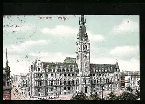 AK Hamburg, Ansicht des Rathauses