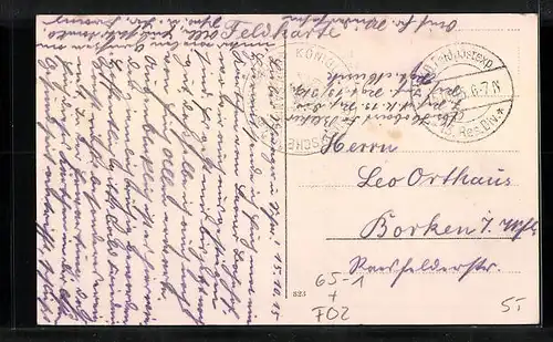 AK Laon, Strassenpartie am Bahnhof