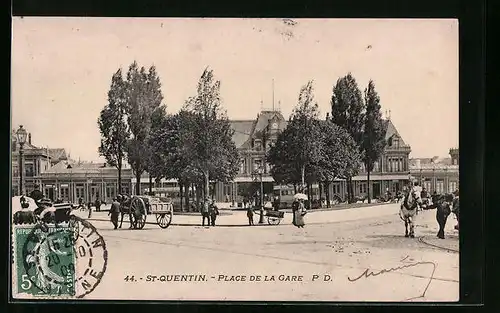 AK St-Quentin, Place de la Gare