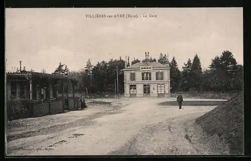 AK Tillières-sur-Avre, La Gare