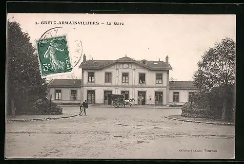 AK Gretz-Armainvilliers, La Gare