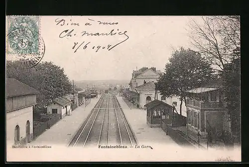 AK Fontainebleau, La Gare