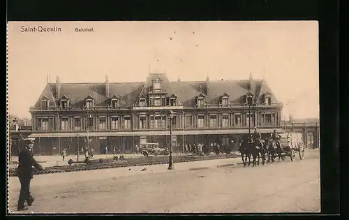 AK Saint-Quentin, Ansicht des Bahnhofes