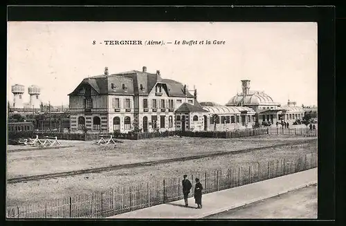 AK Tergnier, Le Buffet et la Gare