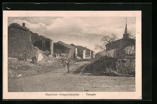 AK Cierges, Westlicher Kriegsschauplatz