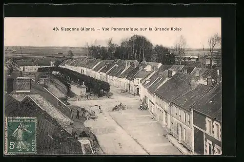 AK Sissonne, Vue Panoramique sur la Grande Roise