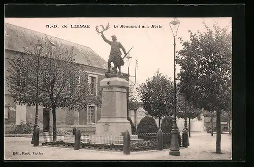 AK N.-D. de Liesse, Le Monument aux Morts