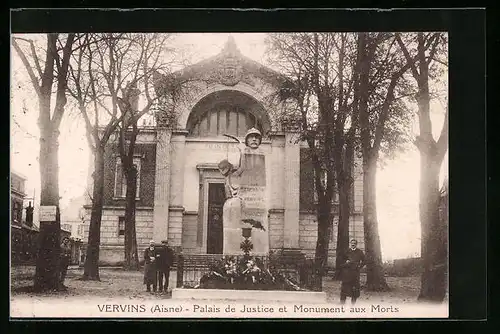 AK Vervins, Palais de Justice et Monument aux Morts