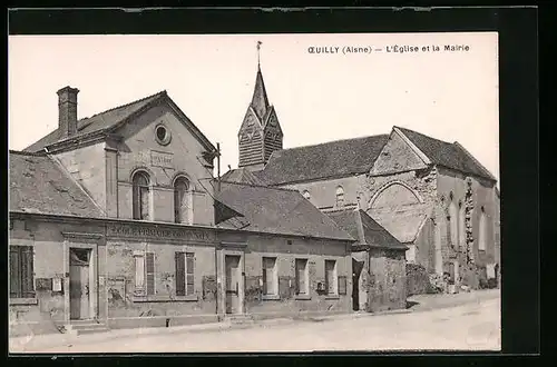 AK Oeuilly, L`Eglise et la Mairie