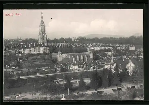 AK Bern, Ortsansicht aus der Vogelschau