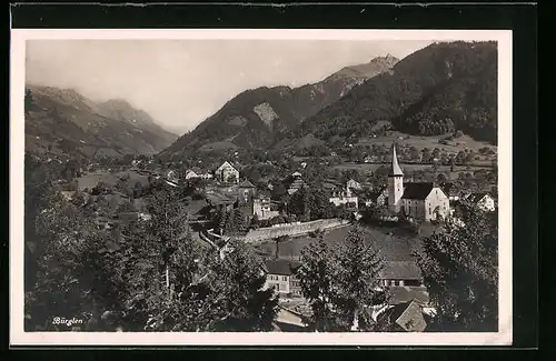 AK Bürglen, Teilansicht mit Kirche