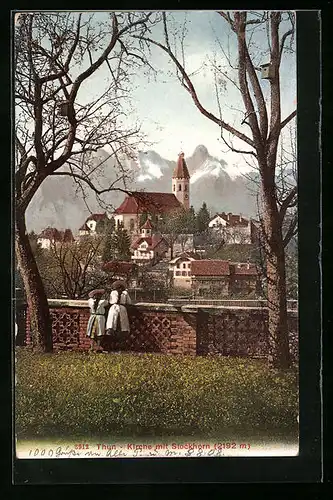 AK Thun, Kirche mit Stockhorn